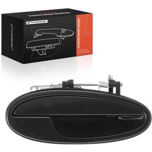 A-Premium Front Right Passenger Side Exterior Door Handle Compatible with Buick Park Avenue 2001 2002 2003 2004 2005, Smooth Black, Replace# 25705674