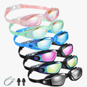 Flutesan 6 Pack Swimming Goggles Adult Kids Anti Fog Pool Goggles with Ear Plugs Nose Clip No Leaking Full Protection