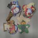 Vinsot 36 Pcs Golf Christmas Ornaments Santa Claus Snowman Wood Winter Decorative Hanging Ornaments Golf Cart Christmas Decorations for Xmas Tree Golfer Gifts Window Home Kitchen Party Decor