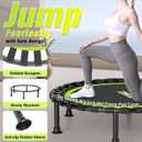 ZCMHAXJ Foldable Mini Trampoline,40" Rebounder Trampoline for Adults & Kids, 440lbs Capacity Indoor Fitness Workout Exercise Equipment