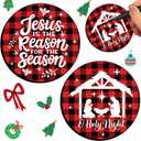 2 Pcs Large Nativity Scene Christmas Magnet 9.45 x 9.45 Inch Christmas Nativity Scene Auto Magnet Decoration Reusable Christian Car Magnets for Cruise Door Refrigerator Whiteboards Lockers