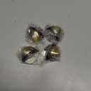 4 Pcs Self Adhesive Door Stoppers, Stainless Steel Floor Door Stop Wall Protector, Half Dome Floor Gate Stopper for Living Room, Bedroom, Bathroom, Office (Bronze)