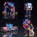 QCCX Car Robot Toys, Deformation Toy Cars, Action Figure with Two Extra Interchangeable Head - Part of Alloy