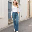 DAVID ARCHY Women's V Neck Long Sleeve Modal Soft Bodysuit Going Out Tops for Women (XL, White) 