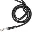 Black Soft Leather Dog Leash for Small,Medium Dog Walking, Comfortable Leather Handle, 4 ft Black