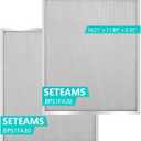 BPS1FA30 Universal Range Hood Filter Replacement 14.21"x11.89"x035" - Aluminum Frame & Mesh - Heavy Duty Grease Filter - 2 Pack