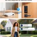 Philips Built-in WiFi Smart Lock, Keyless Entry Door Lock with App, Touchscreen, Fingerprint Door Lock Compatible with Alexa & Google, Splash-Proof Design, Includes 8 Batteries, Black