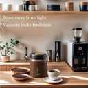 Vacuum Sealed Coffee Canister 316 Stainless Steel Air Tight Container for Coffee Beans & Grounds, Preserves Freshness, light-proof storage (Coffee, 900ml)