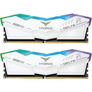 TEAMGROUP T-Force Delta RGB DDR5 Ram 32GB (2x16GB) 6000MHz PC5-48000 CL30 Intel XMP 3.0 & AMD Expo Compatible Desktop Memory Module Ram White FF4D532G6000HC30DC01
