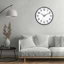 Wall Clocks Battery Operated 14 inch Modern Wall Clock,Silent Non Ticking Wall Clock for Living Room Bedroom Kitchen Office Classroom Decor (White and Black)