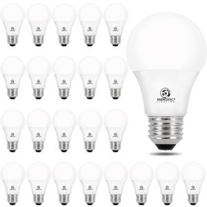 Energetic 24 Pack LED Light Bulbs, 60 Watt Equivalent A19 LED Bulb, Soft White 2700K, Non-Dimmable, E26 Base, ETL/UL Listed, 15000 Hrs, Standard Light Bulbs