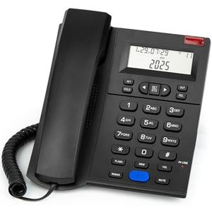 Sangyn Corded Landline Telephone with Caller ID, Loud Ringer Home Phone with Speaker, Redial & Speed Dial, Analog Desk Phone with Adjustable Ringer Volume for Home Office