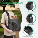 YUDODO Dog Front Backpack Carrier 5-15 lbs, Soft Breathable Pet Front Facing Carrier with Adjustable Straps, Multi-Pocket Design, for Small Dogs & Cats (Black)