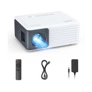 YOTON Mini Projector, Portable Phone Projector 1080P Supported, 6000 Lumens Brightness Home Projector Y3 Compatible with Fire Stick, HDMI, USB, PS5, Xbox, iOS, Android, Laptop