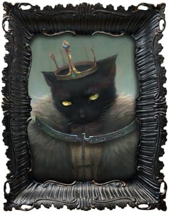 YULINKLIN 5x7 Vintage Picture Frame, Antique Black Gothic Ornate Baroque Style Photo Frame with Glass, Ideal for Dark Fantasy Art, Retro Tabletop & Wall Hanging Home Decor