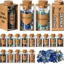 28 Pack Prefilled Valentines Day Gifts for Kids - Crystal Gemstone Chip Bottles and Valentines Day Cards for Kids School Classroom Class Exchange Boys Girls Bulk Prizes Party Favors