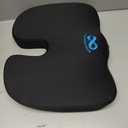 Everlasting Comfort Doctor Recommended Memory Foam Seat Cushion for Office Chairs & Car - Ergonomic Office Desk Accessories - Cushions for Tailbone Pain Relief, Sciatica (Black, Large) (01. Black Mesh)