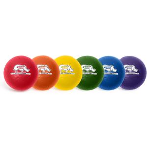 Champion Sports Rhino Skin Low Bounce Dodgeball Sets & Singles for Playground, PE, Backyard & League Games Team Sports Equipment for Youth & Adults, 6 Inch - Set of 6 Balls