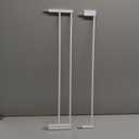 Baby Gate No Drilling, 29"-40" Auto Close Dog Gate Indoor for Doorways & Stairs, Pressure Mounted Adjustable Pet Gate, Easy Walk Through Child Gate for Children & Pets Stroller Friendly, White (29-40"Wide, 28"Tall)