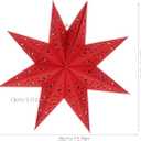 3 x 3pcs Christmas Paper Star Lanterns, Nine-Pointed Red Paper Star Hanging Lampshades Decorations for Home Party Holiday