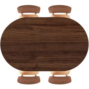 Oval Fitted Tablecloth Wood Grain Table Cover Cloth with Elastic Edge Brown Tablecloths for Indoor Dining Kitchen Outdoor Party Banquet Patio, Fit for 42 x 60 Inch Tables