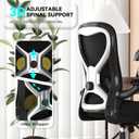 Office Desk Chair with Ergonomic Lumbar Support, Extra-Thick Seat Cushion, Flip-up Arms, Breathable Mesh Back, Computer Task Chair for Home Office