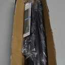 Shower Curtain Rod With Holders, 42 to 60 inch Tension Shower Curtain Rod No Drilling Adjustable Black Shower Rods