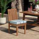 Arden Foam Outdoor Round Back Seat Cushion Kit, 20 x 19, Made with ProFoam, Rain-Proof, Fade Resistant, French Blue Linen Stripe