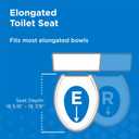 Gerber Elongated Toilet Seat, Standard Close, Heavy-Duty Plastic, White