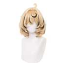 XiongXiongLe Blonde Brown Short Wig Cosplay Halloween Anime Role Women Costume Yellow Blonde Mixed Brown Hair Wigs + Wig Caps for Adult Female Cos Christmas Party Conventions Comic Events Theme