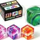 1 Pack Fidget Toys Squishy Stress Cube, Stress Balls for Kids Adults Squishies Stress Relief, Ice Sugar Sensory Toys for Kids with Autism, Fidgets for Classroom Prize Toys(Green,1 Pack)