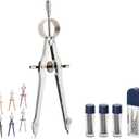 Mr. Pen- Professional Compass for Geometry, Extra Lead, Metal Compass, Compass, Compass Drawing Tool, Drawing Compass, Drafting Compass, Compass for Students, Compass Geometry