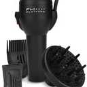 FHI Heat Platform Blow Out Handle-Less Negative Ion Hair Dryer — Lightweight Blow Dryer w/ HydraHeat for Frizz-Free Styles — Hairdryer with Diffuser Attachment, Nozzle, Comb — Handleless Hair Dryer