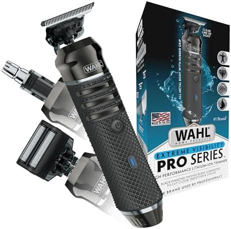 Wahl USA Pro Series High Visibility Skeleton Style Trimmer, Lithium-Ion Cordless USB Rechargeable All in One Shaving & Close Cutting Beard Trimmer for Men with Near Zero Gap Blade – 3026018