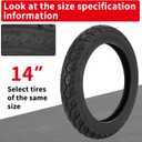 14X2.125 Tubeless Tire, 14X2.125 Electric Bike Tire with Angled Valve-1PACK