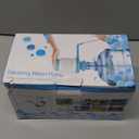 Manual Water Dispenser for 5 Gallon Bottle - Hand Press 5 Gallon Water Dispenser, Secure Fit on Crown Top Jugs - Adjustable Tube Length, Protective Spout Cap, Cleaning Brush, BPA-Free Food Grade (Blue)