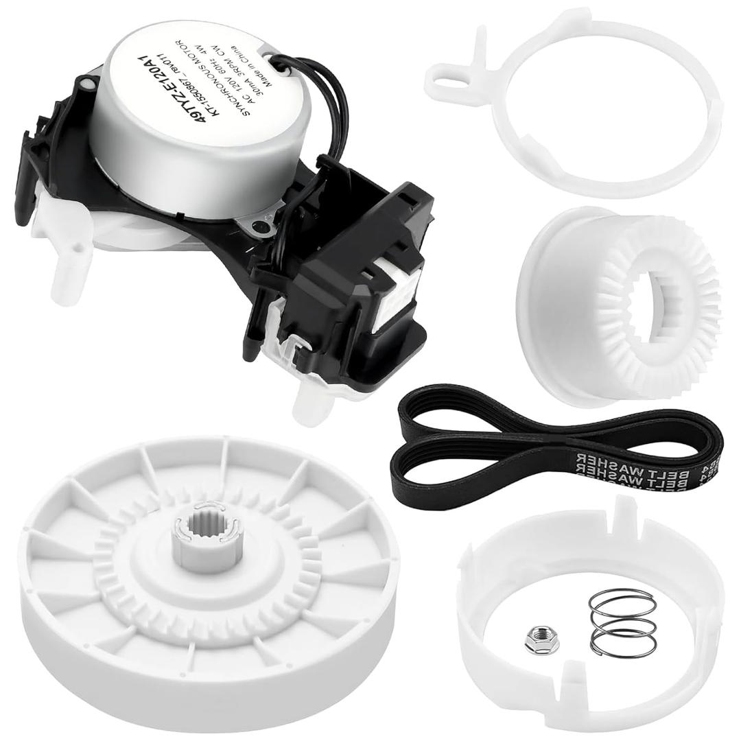Upgraded W10913953 Washer Shift Actuator W10721967 Washer Pulley Clutch Kit W10006384 Drive Belt for Whirlpool Maytag Replaces 49tyz-E120a1 W11481722 W10815026 50sm21-1-221b MVWX655DW1 Parts