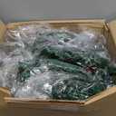 Libima 6 Pcs Mini Christmas Wreath 12 Inch Pre Lit Lighted Christmas Wreath Hanging LED Outdoor Window Wreaths for Christmas with Buffalo Check Bowknot Pine Cone Red Berries Ribbon for Door Holiday