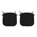 Arden Indoor/Outdoor Foam Seat Pad, 2 Pack, 17 x 16, Patio Cushion, Water Repellent, Fade Resistant, Foam Cushion Black Leala