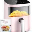 Air Fryer, Beelicious 8-In-One Smart Compact 4QT Air Fryers, with Viewing Window, Shake Reminder, 450F Digital Airfryer with Flavor-Lock Tech, Dishwasher-Safe & Nonstick,Fit for 1-3 People, Pink