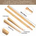 WILLBOND Wheel Barrow Handles Wood Replacement 59'' Wheelbarrow Handles Kit with 2 Wheelbarrow Wedge Heavy Duty Wood with Tough Seal Coat and Pre Drilled Holes for Wheelbarrows, Easy Install