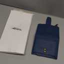 Small Wallet Women RFID Blocking Soft Leather Bifold Compact Card Holder Wallet for Women with Zipper Coin Pocket 4 ID Window (Treasure Bule)