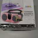 Proscan PRCD243M-PINK 2.4-Watt-RMS Portable CD Boom Box with AM/FM Radio (Pink)