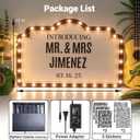 20IN Wedding Bottle Service Sign, Personalized Wedding Entrance Props Led Marquee Sign for Reception, Custom Light up Marquee Sign with Stickers for Bridal Engagement Anniversary Nightclub Gift, 20 inches by 13 inches