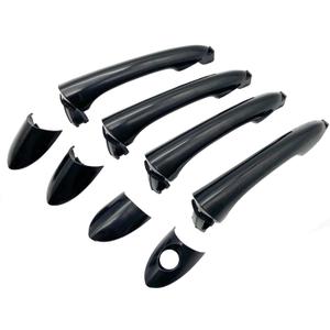 Exterior Door Handle Black Compatible with Hyundai Models 2011-2014 Sonata Replace# 82651-3S000, 82652-3S000, 82652-3S020, 83652-3S000 - Front Rear Left and Right Side Set of 4