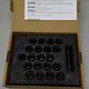 20Pack M12x1.5 Lug Nuts, Black Lug Nuts Replacement for Honda Civic CRV Pilot Chevy Impala, Acura TSX Ford Escape, Focus Fusion Aftermarket Wheel, M12x1.50 Spline Lug Nut with Key 19mm Hex 1.38" Long