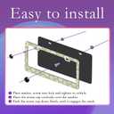 TUBAMQ Vintage Daisy License Plate Frames,Floral Flowers License Plate Frame Decorative Aluminum Car Tag Stainless Metal License Plate Holder Auto Accessories 2 Holes US Standard 12Inchx6Inch LPF-03