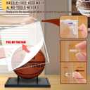 KKU Basketball Display Case, Acrylic Clear Full Size Basketball Case with Solid Wood Base,UV Protected Soccer Basketball Display Stand for Autographed Standard Memorabilia Keepsake, Black