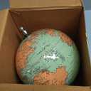 Rely+ 6" Light Green Earth Globe for Desk & Office Decor 6-inch Classy Desktop World Rotating Globe with Silver Stand (NOT PLASTIC!) Perfect for Bookshelf and Table - Unique Men's Office Decor Gifts