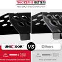 Unicook Grill Burner Covers for Nexgrill 720-0830H, 5 Burner 720-0888, 720-0888N, Gas Grill Replacement Parts Heat Plates, 14.6 Inch Flame Tamer, 4 Pack